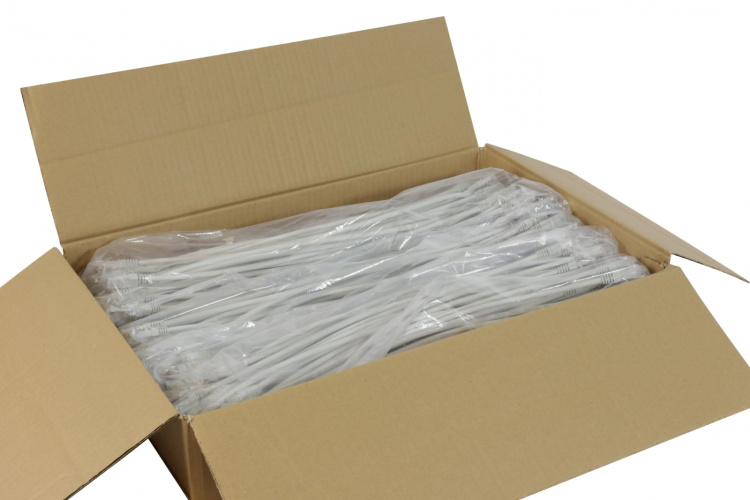 DELTACO U/UTP Cat6 patchkabel, LSZH, 0,5m, grå, 50-pack