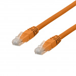 DELTACO U/UTP Cat6a patchkabel, Delta cert, LSZH, 0,5m, Orange