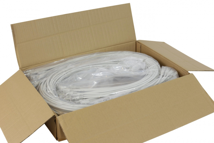 DELTACO U/UTP Cat6 patchkabel, LSZH, 1m, grå, 50-pack