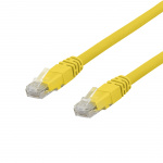 DELTACO U/UTP Cat6a patchkabel, Delta cert, LSZH, 1m, gul