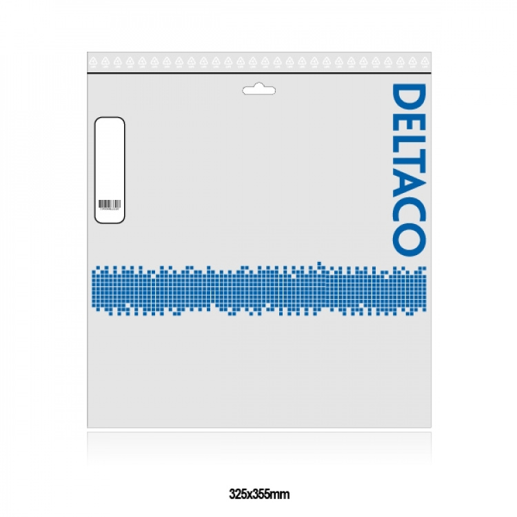 DELTACO U/UTP Cat6a patchkabel, 20m, 500MHz, Delta-certifierad, svart