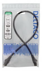 DELTACO U/UTP High Flex Cat6 patchkabel, 0,5m, flertrådig, 24AWG, svar