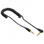 Hama Audio 3,5 mm-3,5 mm spiraalkabel goud zwart 1,5 m Hama Audio 3,5 mm-3,5 mm spiraalkabel goud zwart 1,5 m