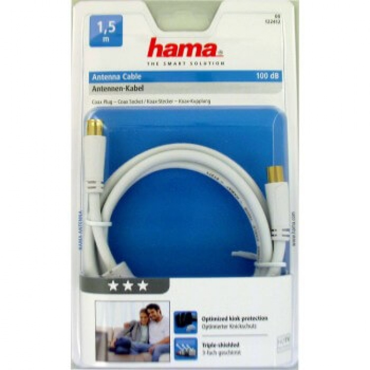 HAMA Antenna Cable 100dB 1.5m White