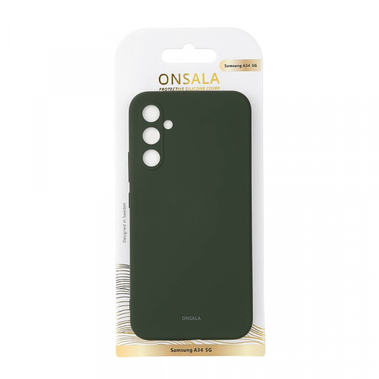 Phone Case Silicone Dark Green - Samsung Galaxy A34 5G