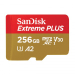 SANDISK MicroSDXC Extreme Plus 256GB 200MB/s A2 C10 V30 UHS-I