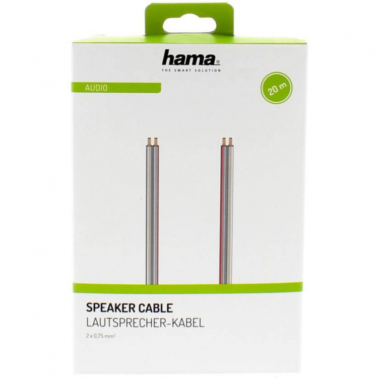 HAMA Speaker Cable 2x0.75mm2 Transparent 20m