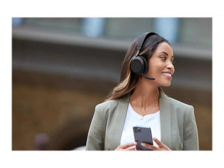 Jabra Office Trådlösa Hörlurar, Jabra Evolve2 75 Link380c Ms Stereo Black