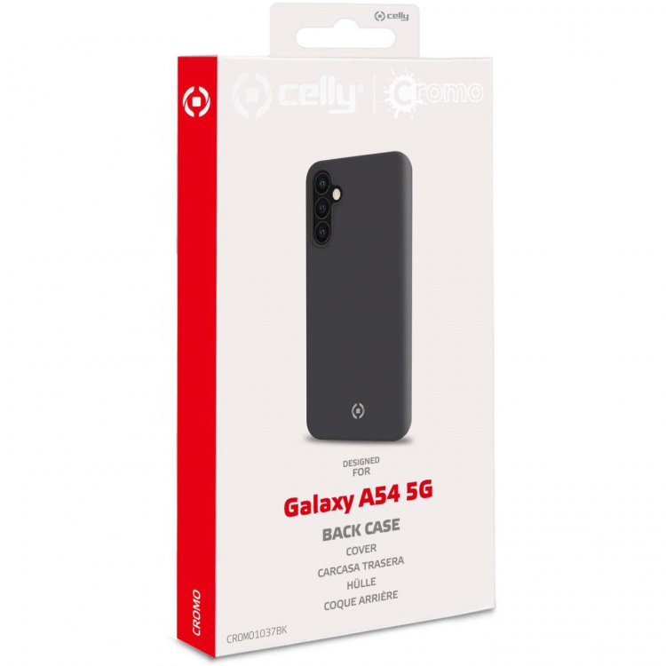 Celly Cromo Soft rubber case Galaxy A54 5G Svart