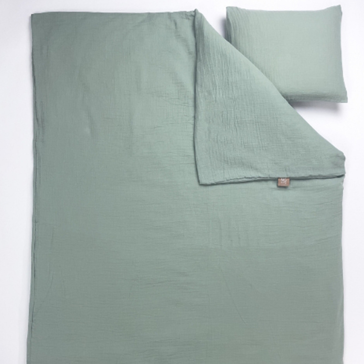NG Baby Påslakan Säng Muslin Frosty Green
