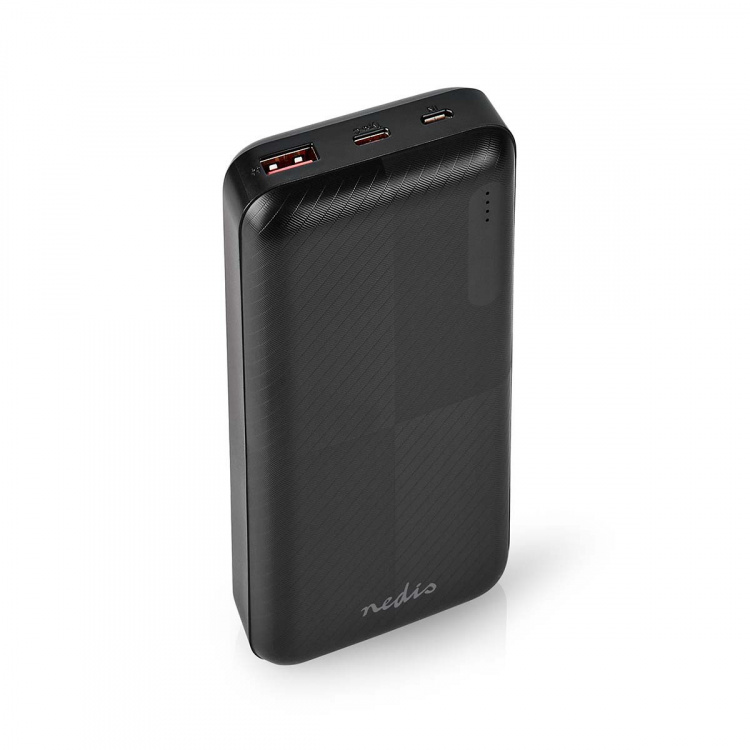 Nedis Powerbank | 20000 mAh | 1.5 / 2.0 / 3.0 A | Outputs: 2 | Output: 1x USB-A / 1x USB-C™ | Inputs: 1x Micro USB / 1x USB-C™ | PD2.0 18W | Lithium-Polymeer Nedis Powerbank | 20000 mAh | 1.5 / 2.0 / 3.0 A | Outputs: 2 | Output: 1x USB-A / 1x USB-C™ | Inputs: 1x Micro USB / 1x USB-C™ | PD2.0 18W | Lithium-Polymeer