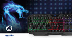 Nedis Bedraad Gaming Toetsenbord | USB Type-A | Membrane Toetsen | LED | QWERTY | Scandinavisch | USB Gevoed | Lengte stroomkabel: 1.30 m | Multimedia