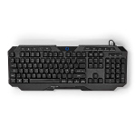 Nedis Bedraad Gaming Toetsenbord | USB Type-A | Membrane Toetsen | LED | QWERTY | Scandinavisch | USB Gevoed | Lengte stroomkabel: 1.30 m | Multimedia