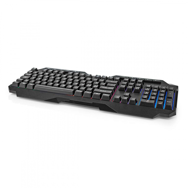 Nedis Bedraad Gaming Toetsenbord | USB Type-A | Membrane Toetsen | LED | QWERTY | Scandinavisch | USB Gevoed | Lengte stroomkabel: 1.30 m | Multimedia