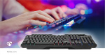 Nedis Bedraad Gaming Toetsenbord | USB Type-A | Membrane Toetsen | LED | QWERTY | Scandinavisch | USB Gevoed | Lengte stroomkabel: 1.30 m | Multimedia