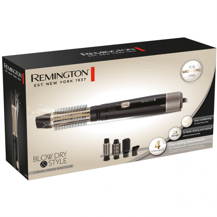Remington Varmluftsborste AS7500 Blow Dry, Style 1000W Remington Varmluftsborste AS7500 Blow Dry, Style 1000W