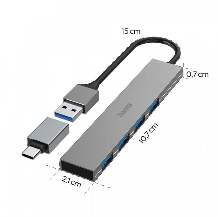 Hub USB-A 3.2 4x Ports 5 Gbit/s USB-C Adapter