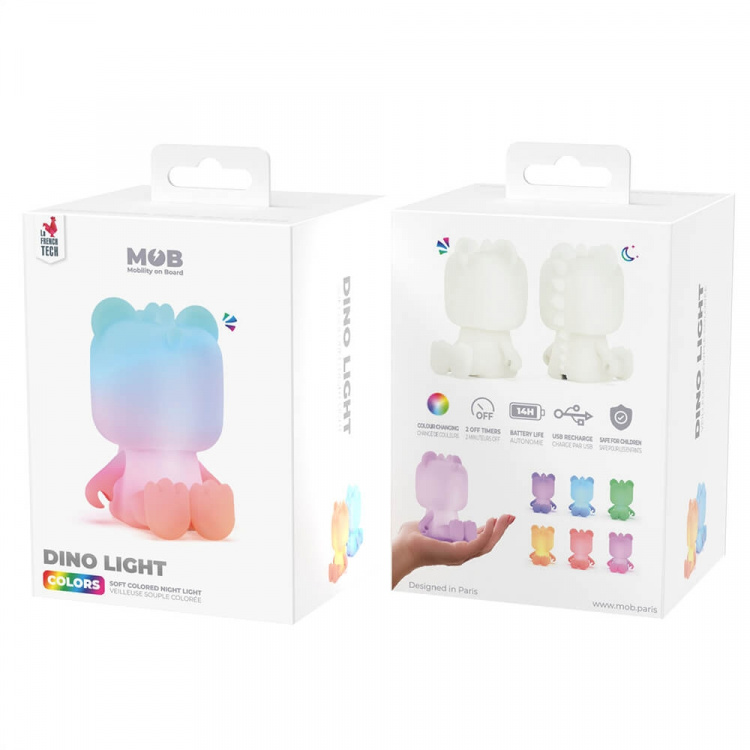 Cute Night Lamp Dino Multicolor