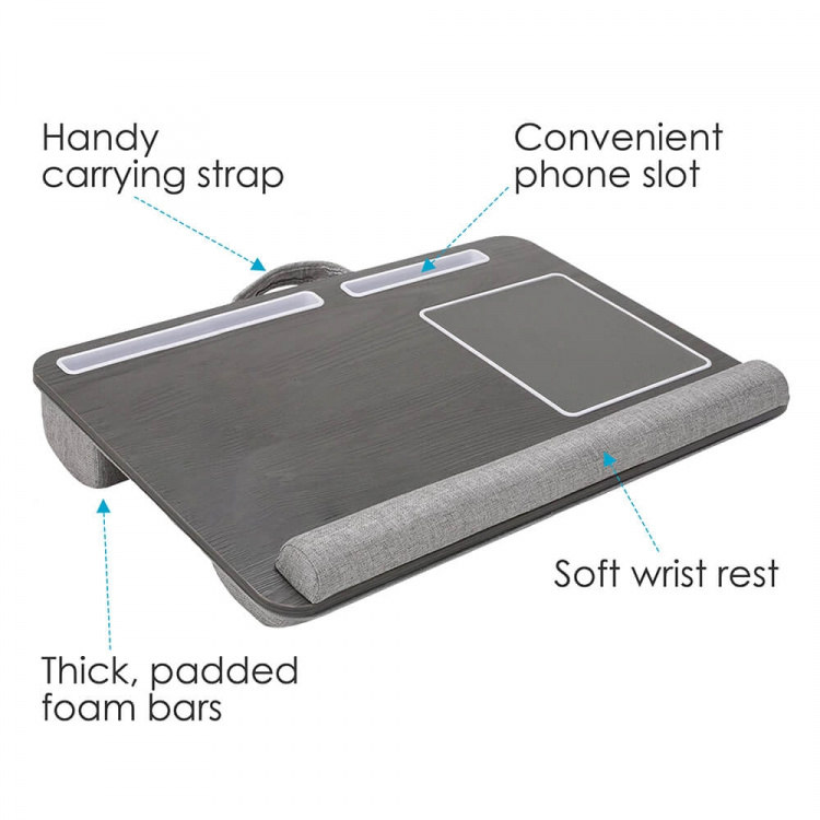 Laptop Lap Desk Grey
