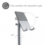 Adjustable Stand Smartphone and Tablet Silver