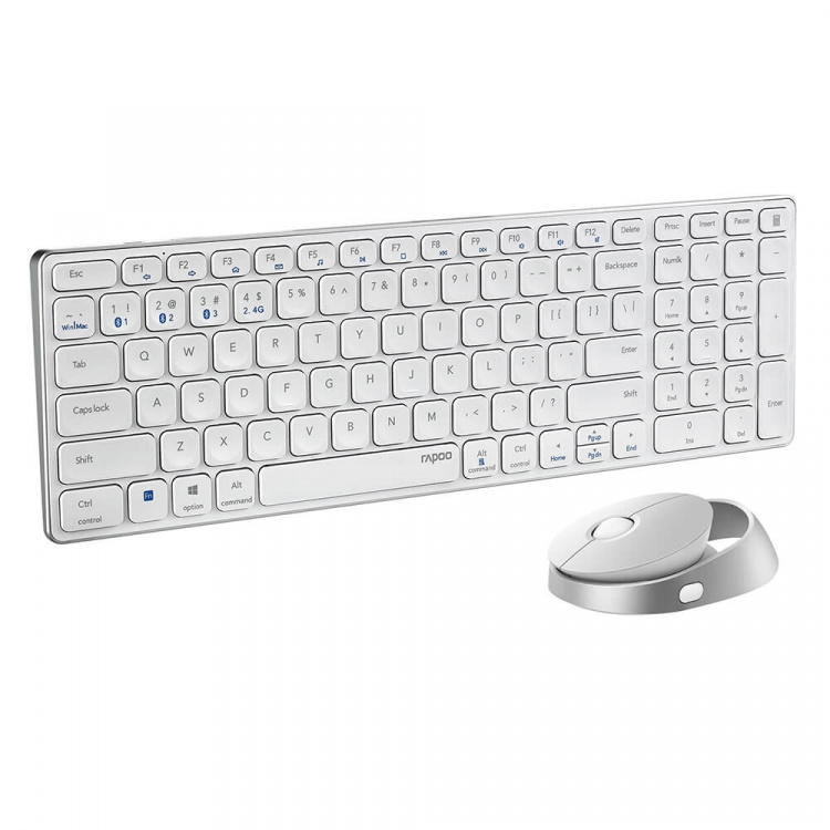 Keyboard/Mice Set 9750M Multi-Mode Wireless White Keyboard/Mice Set 9750M Multi-Mode Wireless White