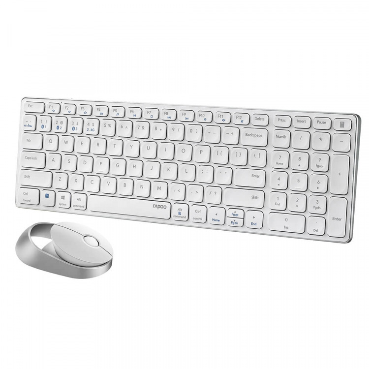 Keyboard/Mice Set 9750M Multi-Mode Wireless White Keyboard/Mice Set 9750M Multi-Mode Wireless White