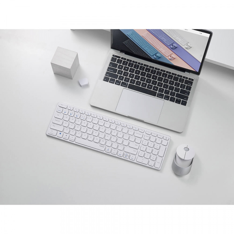 Keyboard/Mice Set 9750M Multi-Mode Wireless White Keyboard/Mice Set 9750M Multi-Mode Wireless White