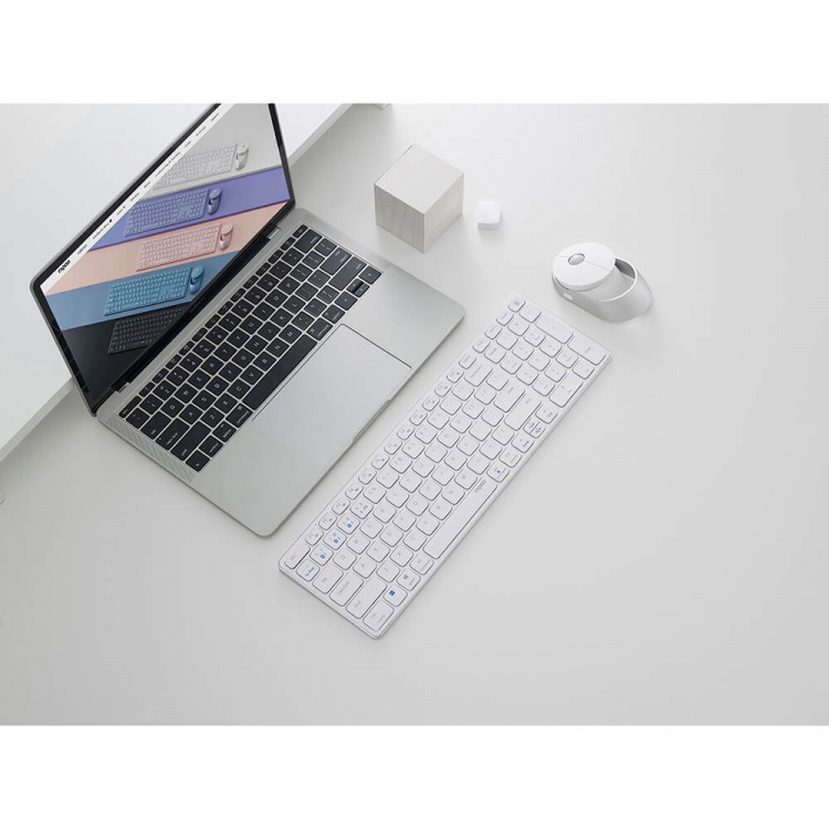 Keyboard/Mice Set 9750M Multi-Mode Wireless White Keyboard/Mice Set 9750M Multi-Mode Wireless White