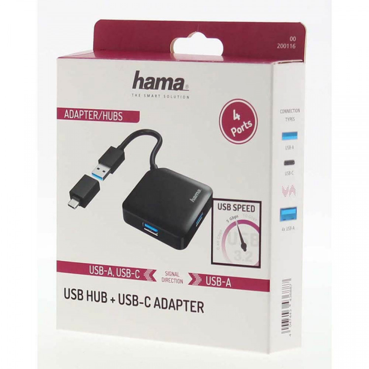 Hub USB/USB-C 1:4 1.5 Gbit/s