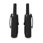 Nedis Walkie talkie Set | 2 Handsets | Tot 6 km | Frequentiekanalen: 8 | PTT / VOX | 180 min | Koptelefoonoutput | 2 Headsets | Zwart