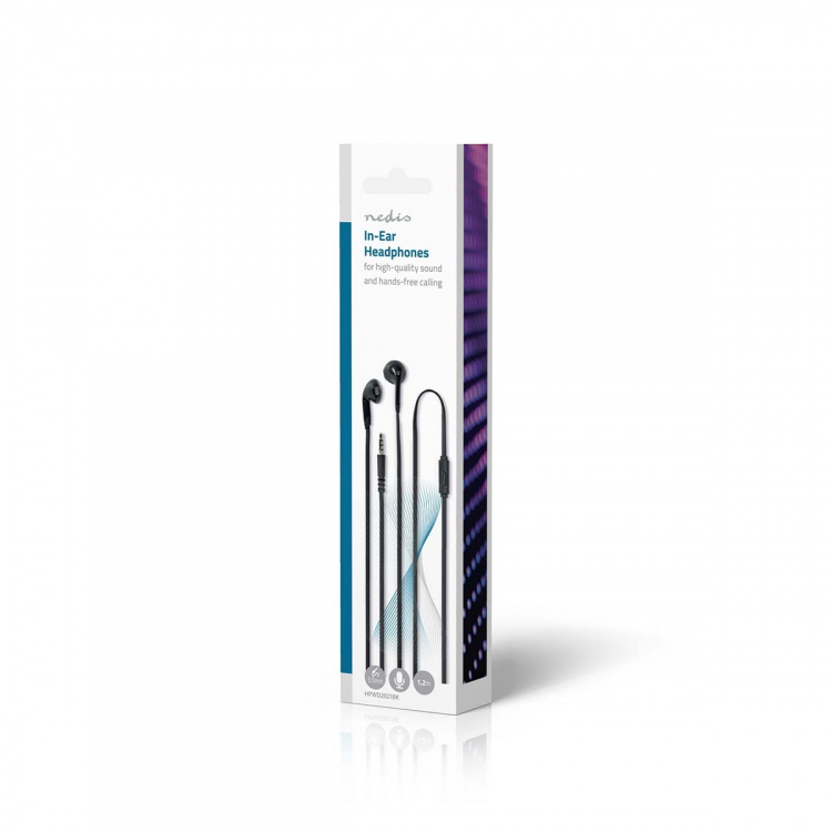 Nedis Bedrade Koptelefoon | 3,5 mm | Kabellengte: 1.20 m | Ingebouwde microfoon | Volumebediening | Zwart Nedis Bedrade Koptelefoon | 3,5 mm | Kabellengte: 1.20 m | Ingebouwde microfoon | Volumebediening | Zwart