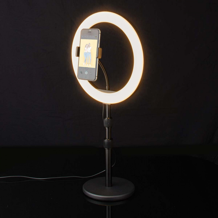 Nedis Ringlicht | 10 inch | 120 LED\'s | 2700 - 6700 K | Bureau | Zwart