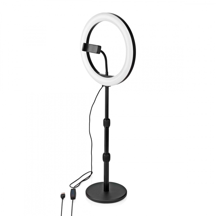 Nedis Ringlicht | 10 inch | 120 LED\'s | 2700 - 6700 K | Bureau | Zwart