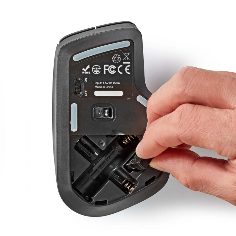 Nedis Muis | Draadloos | 800 / 1200 / 1600 dpi | Instelbare DPI | Aantal knoppen: 6 | Rechtshandig