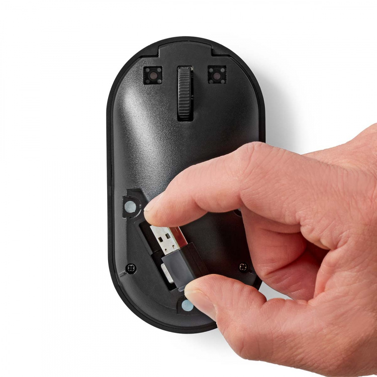 Nedis Muis | Draadloos | Stille muis | 1200 dpi | Aantal knoppen: 3 | Tweehandig