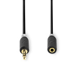 Nedis Stereo-Audiokabel | 3,5 mm Male | 3,5 mm Female | Verguld | 1.00 m | Rond | Antraciet | Doos Nedis Stereo-Audiokabel | 3,5 mm Male | 3,5 mm Female | Verguld | 1.00 m | Rond | Antraciet | Doos