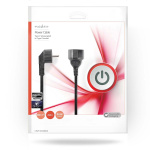 Nedis Stroomkabel | Type F (CEE 7/7) Male | Type F (CEE 7/7) Female | Gehoekt | Recht | Vernikkeld | 2.00 m | Rond | PVC | Zwart | Envelop