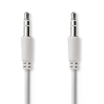 Nedis Stereo-Audiokabel | 3,5 mm Male | 3,5 mm Male | Vernikkeld | 1.00 m | Rond | Wit