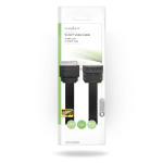 Nedis SCART-Kabel | SCART Male | SCART Male | Vernikkeld | 480p | 2.00 m | Plat | PVC | Zwart | Envelop