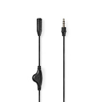 Nedis Stereo-Audiokabel | 3,5 mm Male | 3,5 mm Female | Vernikkeld | 1.00 m | Rond | Zwart | Doos