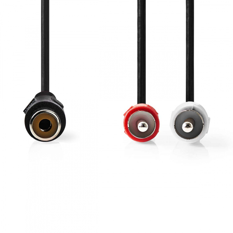 Nedis Stereo-Audiokabel | 2x RCA Male | RCA Female | Vernikkeld | 0.20 m | Rond | Blister