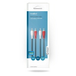 Nedis Stereo-Audiokabel | 2x RCA Male | 2x RCA Male | Vernikkeld | 5.00 m | Rond | Zwart | Doos Nedis Stereo-Audiokabel | 2x RCA Male | 2x RCA Male | Vernikkeld | 5.00 m | Rond | Zwart | Doos
