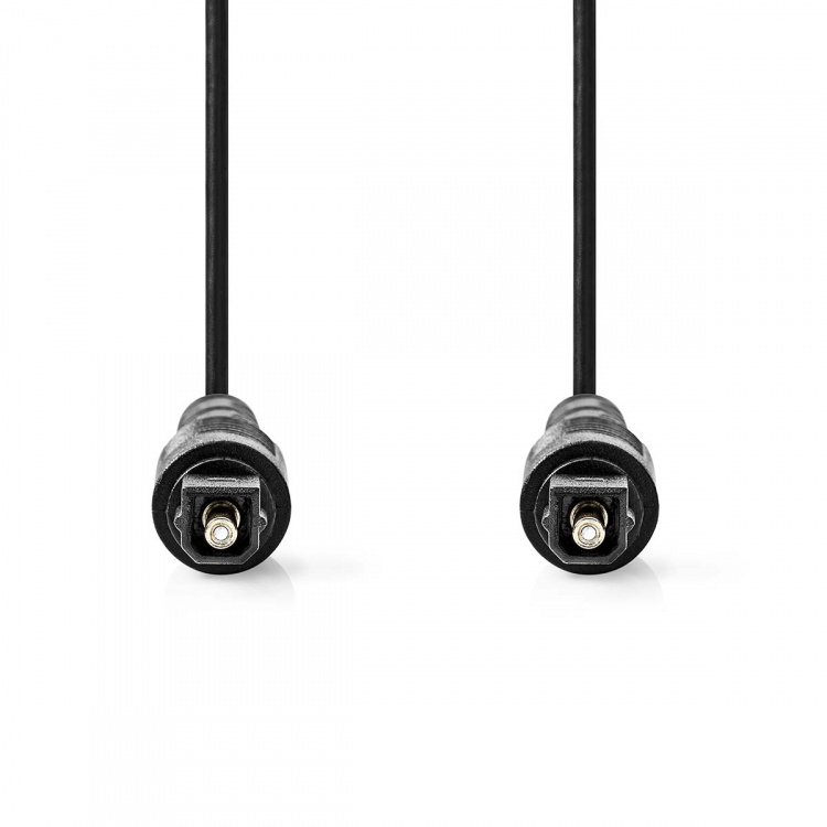 Nedis Optische Audiokabel | TosLink Male | TosLink Male | 1.00 m | Rond | PVC | Zwart | Doos