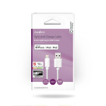 Nedis Lightning Kabel | USB 2.0 | Apple Lightning 8-Pins | USB-A Male | 480 Mbps | Vernikkeld | 1.00 m | Rond | PVC | Wit | Doos Nedis Lightning Kabel | USB 2.0 | Apple Lightning 8-Pins | USB-A Male | 480 Mbps | Vernikkeld | 1.00 m | Rond | PVC | Wit | Doos