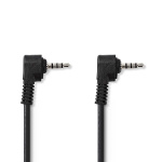 Nedis Audio-Videokabel | 3,5 mm Male | 3,5 mm Male | Vernikkeld | 1.00 m | Rond | PVC | Zwart
