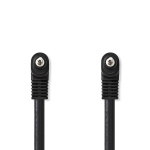 Nedis Audio-Videokabel | 3,5 mm Male | 3,5 mm Male | Vernikkeld | 1.00 m | Rond | PVC | Zwart