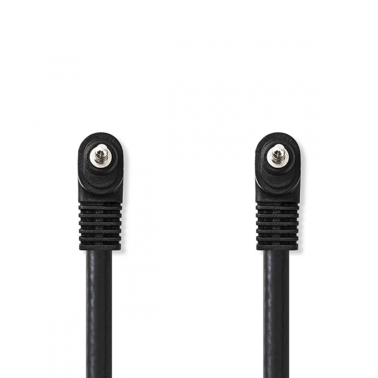 Nedis Audio-Videokabel | 3,5 mm Male | 3,5 mm Male | Vernikkeld | 1.00 m | Rond | PVC | Zwart