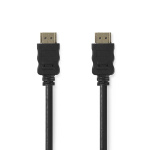 Nedis High Speed ​​HDMI™-Kabel met Ethernet | HDMI™ Connector | HDMI™ Connector | 4K@30Hz | ARC | 10.2 Gbps | 7.50 m | Rond | PVC | Zwart | Blister