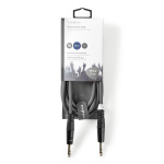 Nedis Stereo-Audiokabel | 6,35 mm Male | 6,35 mm Male | Vernikkeld | 3.00 m | Rond | Donkergrijs | Kartonnen Sleeve Nedis Stereo-Audiokabel | 6,35 mm Male | 6,35 mm Male | Vernikkeld | 3.00 m | Rond | Donkergrijs | Kartonnen Sleeve