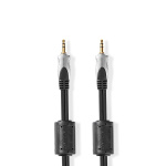 Nedis Stereo-Audiokabel | 3,5 mm Male | 3,5 mm Male | Verguld | 5.00 m | Rond | Antraciet | Clamshell Nedis Stereo-Audiokabel | 3,5 mm Male | 3,5 mm Male | Verguld | 5.00 m | Rond | Antraciet | Clamshell